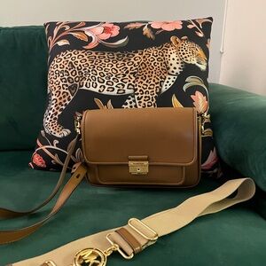 Michael by Michael Kors Brown Leather Crossbody Bag